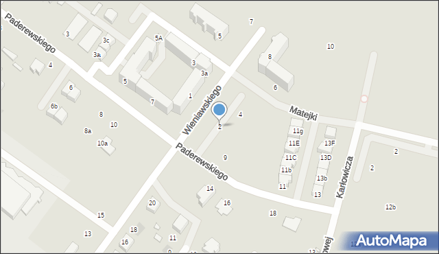 Zduńska Wola, Wieniawskiego Henryka, 2, mapa Zduńska Wola