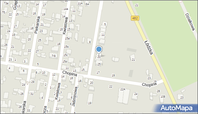 Zduńska Wola, Wierzbowa, 21, mapa Zduńska Wola