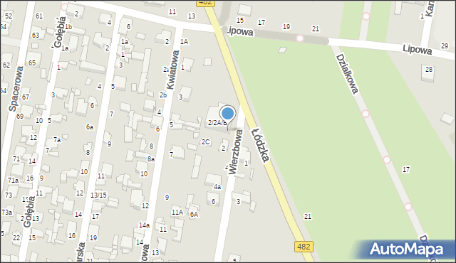 Zduńska Wola, Wierzbowa, 2b, mapa Zduńska Wola