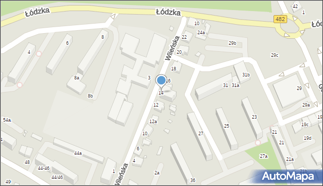 Zduńska Wola, Wileńska, 14, mapa Zduńska Wola