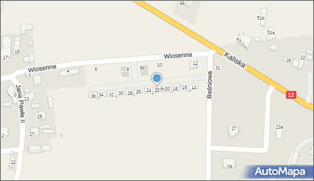 Zduny, Wiosenna, 22, mapa Zduny