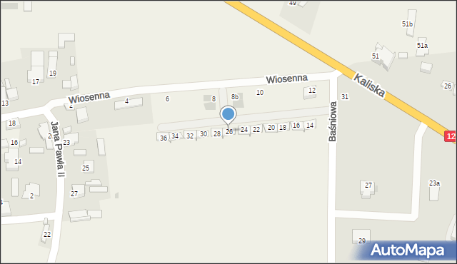 Zduny, Wiosenna, 26, mapa Zduny