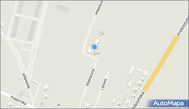 Zduny, Wiatraczna, 2, mapa Zduny