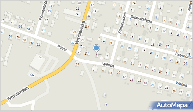 Zduny, Witosa Wincentego, 1, mapa Zduny