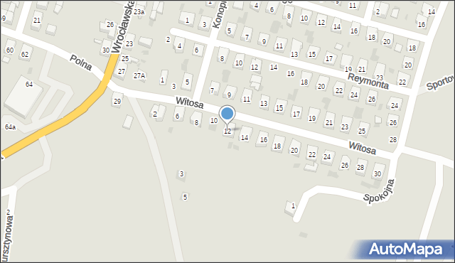 Zduny, Witosa Wincentego, 12, mapa Zduny