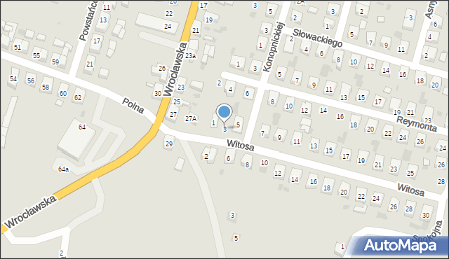 Zduny, Witosa Wincentego, 3, mapa Zduny