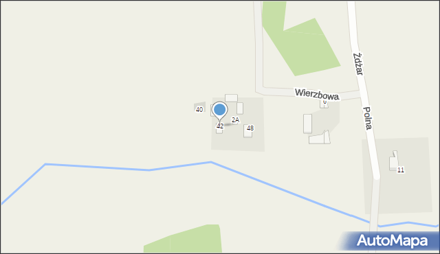 Żdżar, Wierzbowa, 42, mapa Żdżar