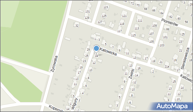 Zdzieszowice, Wigury Stanisława, inż. pil., 14, mapa Zdzieszowice