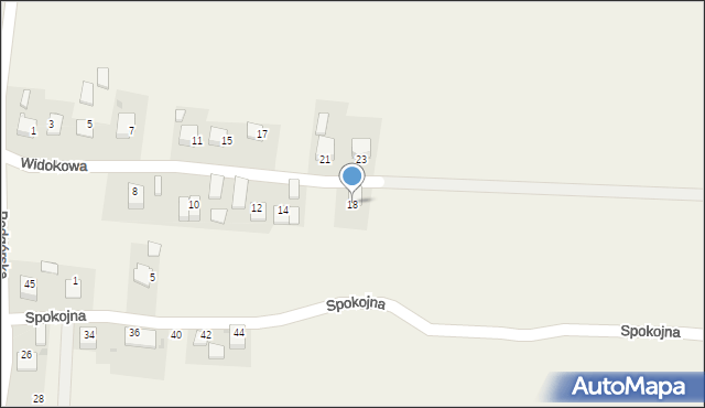 Zelczyna, Widokowa, 18, mapa Zelczyna