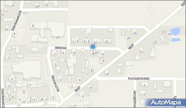 Żelechlinek, Witosa Wincentego, 9, mapa Żelechlinek