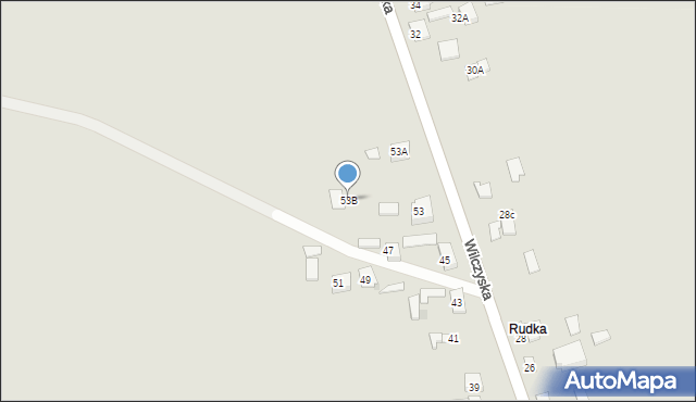 Żelechów, Wilczyska, 53B, mapa Żelechów