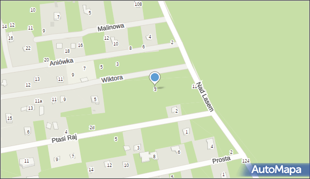 Żelechów, Wiktora, 3, mapa Żelechów