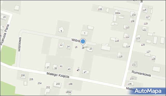 Żelków, Wiśniowa, 18, mapa Żelków
