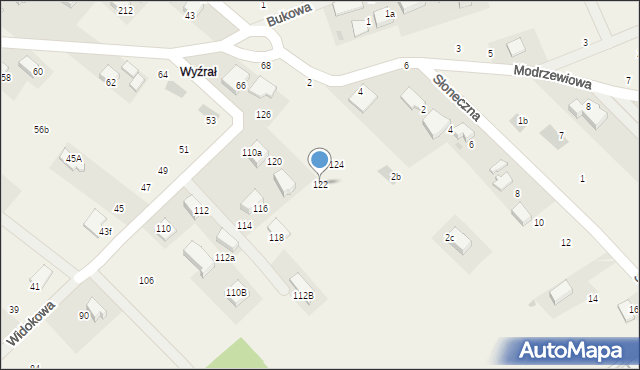 Zelków, Widokowa, 122, mapa Zelków