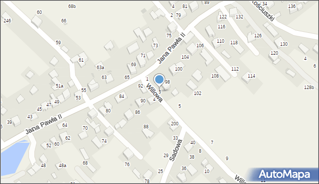 Zelków, Willowa, 3, mapa Zelków