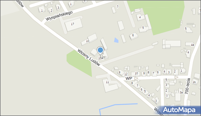 Żerków, Wiosny Ludów, 10A, mapa Żerków