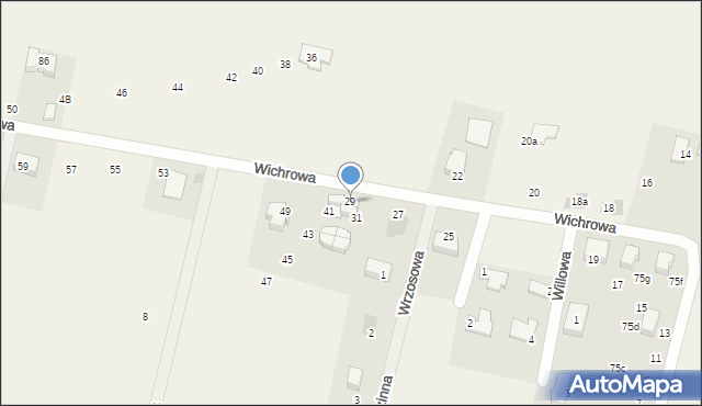 Żerkowice, Wichrowa, 29, mapa Żerkowice