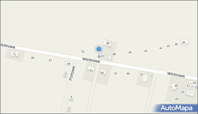 Żerkowice, Wichrowa, 50, mapa Żerkowice