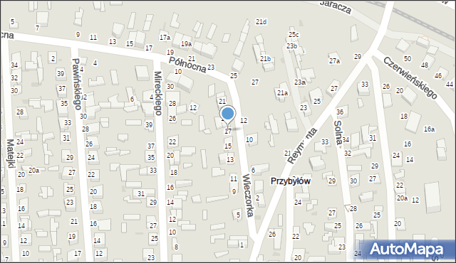 Zgierz, Wieczorka-Bohdana Jerzego, 17, mapa Zgierz