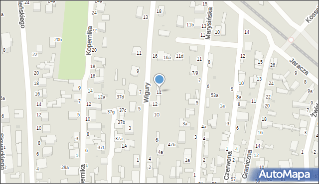 Zgierz, Wigury Stanisława, inż. pil., 14, mapa Zgierz