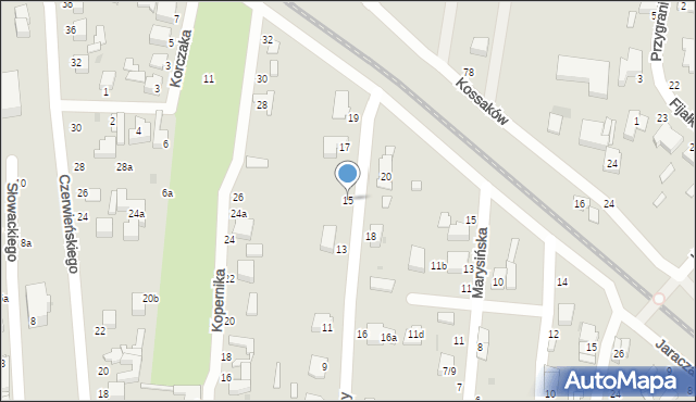 Zgierz, Wigury Stanisława, inż. pil., 15, mapa Zgierz