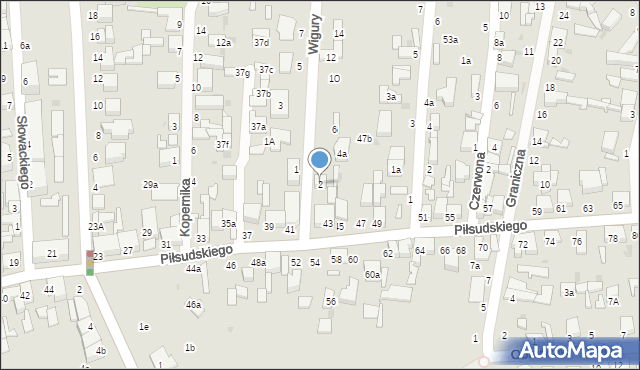 Zgierz, Wigury Stanisława, inż. pil., 2, mapa Zgierz