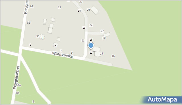 Zgierz, Wilamowska, 12, mapa Zgierz