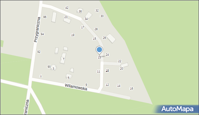 Zgierz, Wilamowska, 13, mapa Zgierz