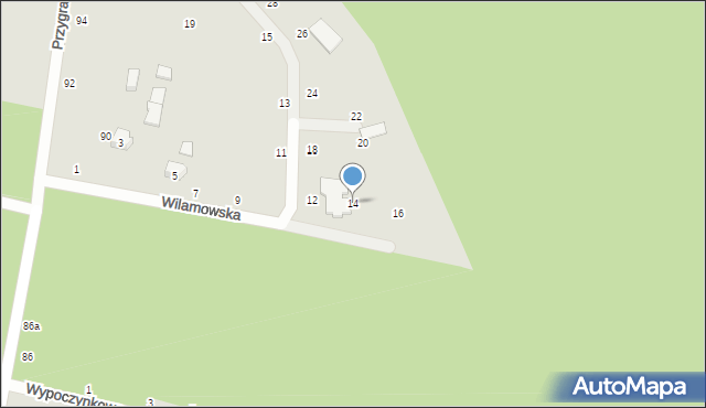 Zgierz, Wilamowska, 14, mapa Zgierz