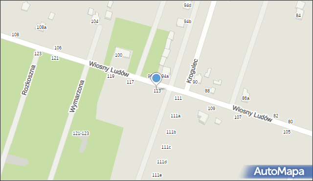 Zgierz, Wiosny Ludów, 113, mapa Zgierz