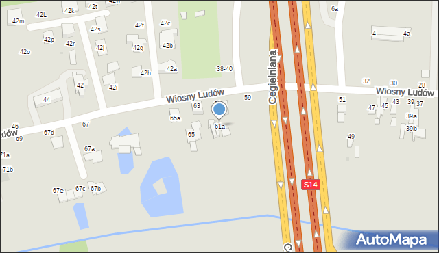 Zgierz, Wiosny Ludów, 61a, mapa Zgierz