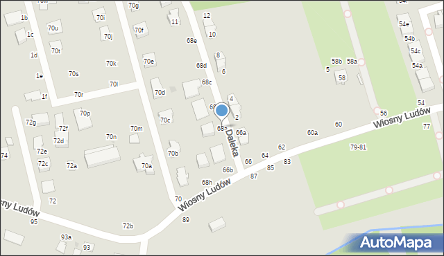 Zgierz, Wiosny Ludów, 68a, mapa Zgierz