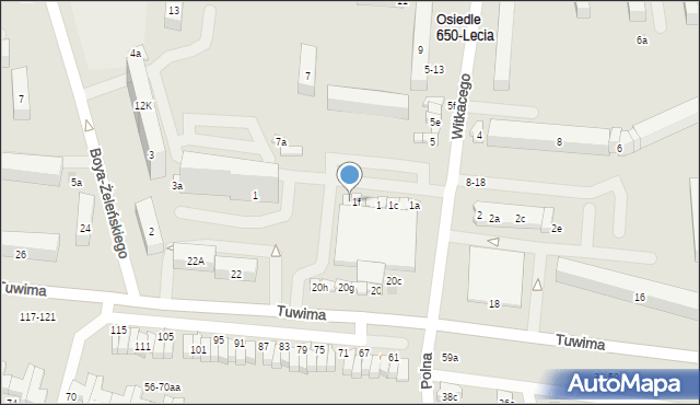 Zgierz, Witkacego Stanisława, 1g, mapa Zgierz