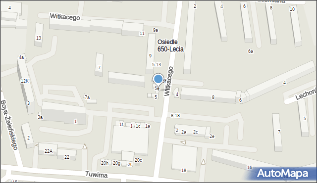 Zgierz, Witkacego Stanisława, 5d, mapa Zgierz