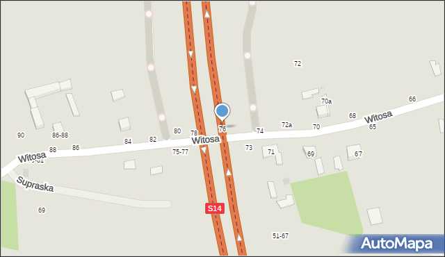 Zgierz, Witosa Wincentego, 76, mapa Zgierz