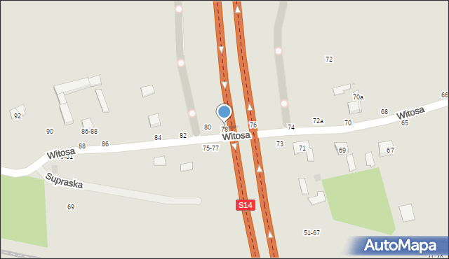 Zgierz, Witosa Wincentego, 78, mapa Zgierz