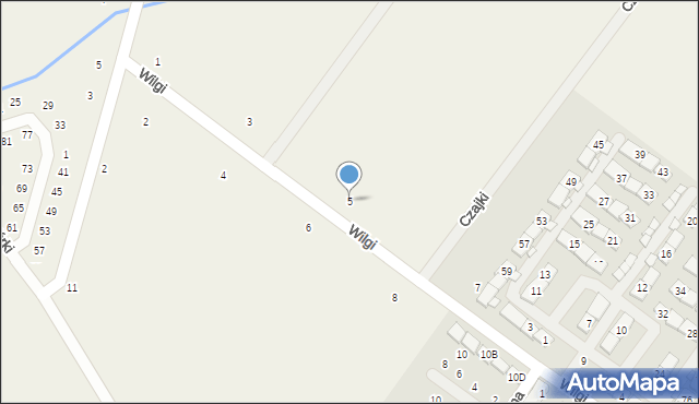 Zgorzała, Wilgi, 5, mapa Zgorzała