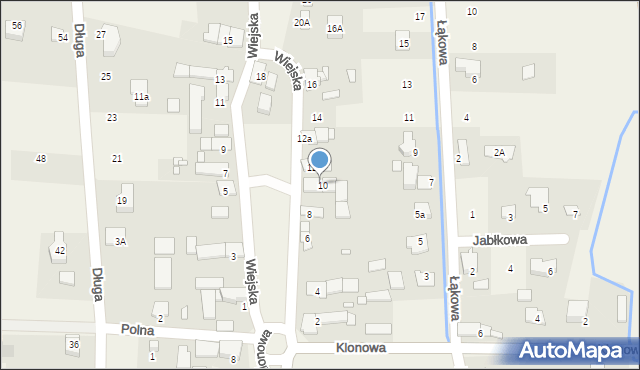 Zielęcice, Wiejska, 10, mapa Zielęcice