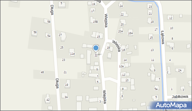 Zielęcice, Wiejska, 11, mapa Zielęcice