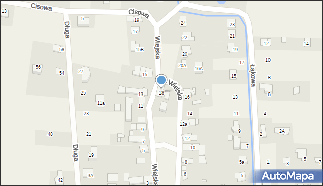 Zielęcice, Wiejska, 18, mapa Zielęcice