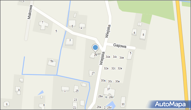 Zielęcice, Wiejska, 29, mapa Zielęcice