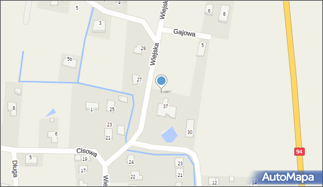 Zielęcice, Wiejska, 30b, mapa Zielęcice