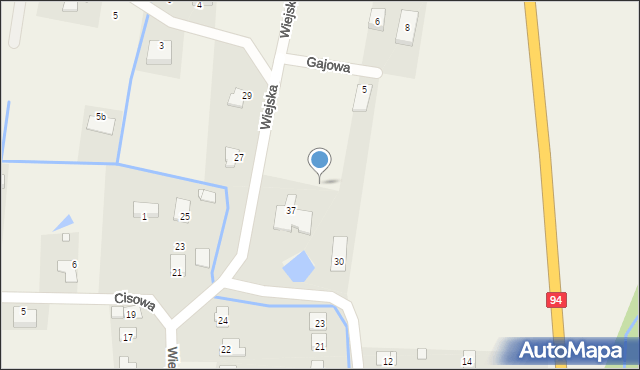 Zielęcice, Wiejska, 30e, mapa Zielęcice