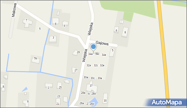 Zielęcice, Wiejska, 34b, mapa Zielęcice