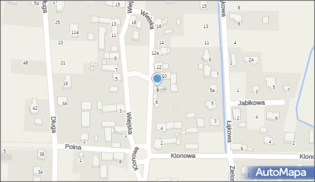 Zielęcice, Wiejska, 8, mapa Zielęcice