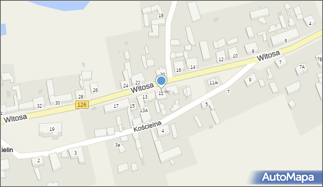 Zielin, Witosa Wincentego, 11, mapa Zielin