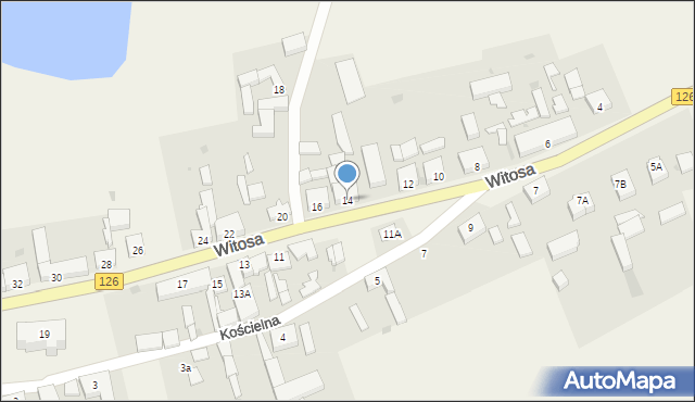 Zielin, Witosa Wincentego, 14, mapa Zielin