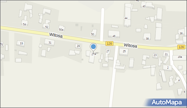 Zielin, Witosa Wincentego, 27A, mapa Zielin