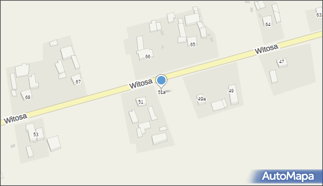 Zielin, Witosa Wincentego, 51a, mapa Zielin