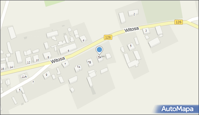 Zielin, Witosa Wincentego, 5b, mapa Zielin